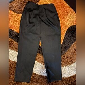 a new day, Black Sateen, Pleated, Trousers